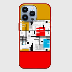Чехол для iPhone 13 Pro Узор красного горчичного цвета, цвет: 3D-красный