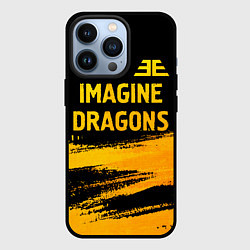 Чехол iPhone 13 Pro Imagine Dragons - gold gradient посередине