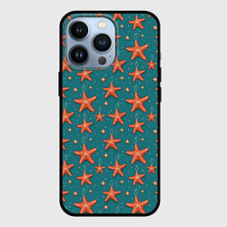 Чехол iPhone 13 Pro Морские звезды тоже хотят на ёлку
