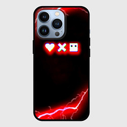 Чехол для iPhone 13 Pro Love death robots storm, цвет: 3D-черный