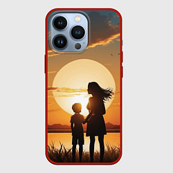 Чехол iPhone 13 Pro Мать и дитя на закате