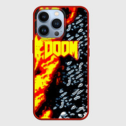 Чехол iPhone 13 Pro Doom огненное лого