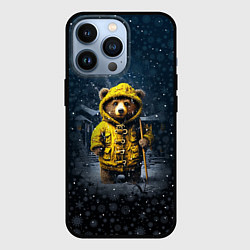 Чехол iPhone 13 Pro Медведь зимой