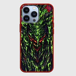 Чехол для iPhone 13 Pro Green and red slime, цвет: 3D-красный