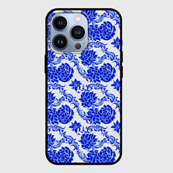 Чехол iPhone 13 Pro Гжель классика