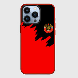 Чехол iPhone 13 Pro СССР красный стиль силы