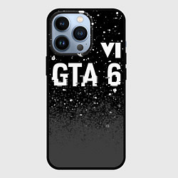 Чехол iPhone 13 Pro GTA 6 glitch на темном фоне посередине