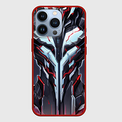 Чехол для iPhone 13 Pro Красный кибер доспех, цвет: 3D-красный