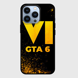 Чехол iPhone 13 Pro GTA 6 - gold gradient