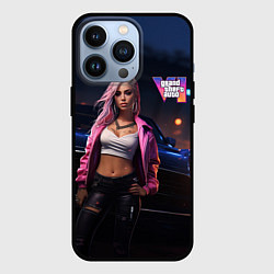 Чехол iPhone 13 Pro GTA 6 девушка у машины