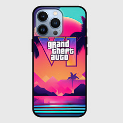 Чехол для iPhone 13 Pro GTA 6 закат солнца, цвет: 3D-черный