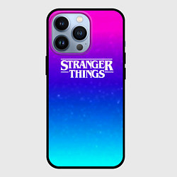 Чехол iPhone 13 Pro Stranger Things gradient colors