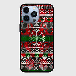 Чехол iPhone 13 Pro Вязанный орнамент узор