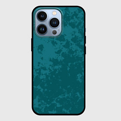 Чехол для iPhone 13 Pro Изумрудный камуфляж, цвет: 3D-черный