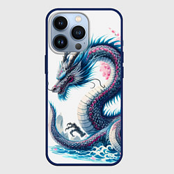 Чехол iPhone 13 Pro Японский акварельный дракон - ирезуми