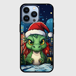 Чехол iPhone 13 Pro Дракон новогодний город