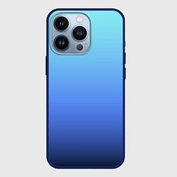 Чехол iPhone 13 Pro Голубой и черно-синий градиент
