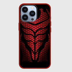 Чехол для iPhone 13 Pro Доспехи с красным отливом, цвет: 3D-красный