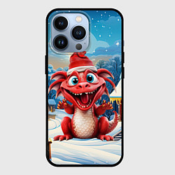 Чехол для iPhone 13 Pro Дракон милый новогодний 2024 символ года, цвет: 3D-черный