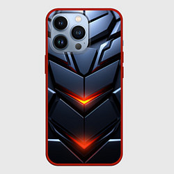 Чехол для iPhone 13 Pro Объемная броня с ярким светом, цвет: 3D-красный