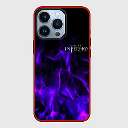 Чехол iPhone 13 Pro Dantes Inferno flame neon