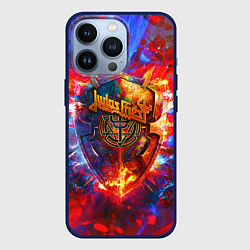 Чехол для iPhone 13 Pro Invincible shield - Jadas Priest, цвет: 3D-тёмно-синий