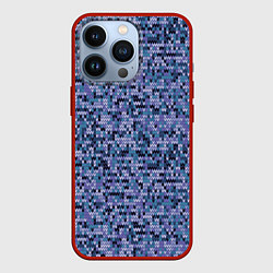 Чехол для iPhone 13 Pro Синий узор вязанного трикотажного полотна, цвет: 3D-красный