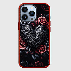 Чехол iPhone 13 Pro Витиеватое сердце с розами