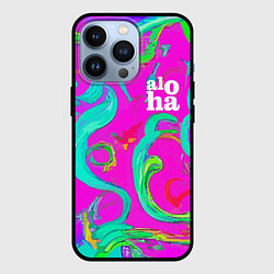 Чехол iPhone 13 Pro Abstract floral pattern - aloha