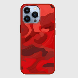 Чехол для iPhone 13 Pro Красный камуфляж крупный, цвет: 3D-красный