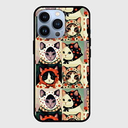Чехол iPhone 13 Pro Кот Алёнка - поп арт
