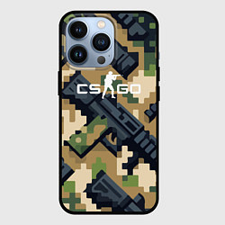 Чехол iPhone 13 Pro Counter Strike - pixel military pattern