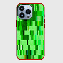Чехол iPhone 13 Pro Зелёный глитч