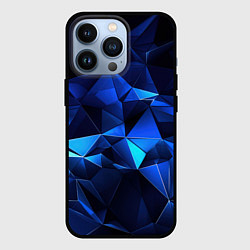 Чехол для iPhone 13 Pro Синие мелкие осколки калейдоскоп, цвет: 3D-черный