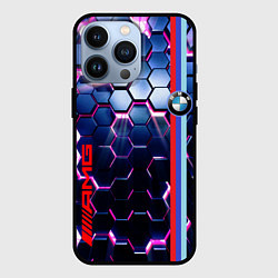 Чехол для iPhone 13 Pro Неоновый BMW, цвет: 3D-черный