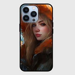 Чехол iPhone 13 Pro Русская девушка в стиле аниме Москва