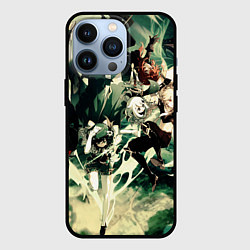 Чехол для iPhone 13 Pro Геншин импакт персонажи, цвет: 3D-черный