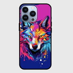 Чехол iPhone 13 Pro Волк в стиле поп-арт