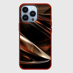 Чехол для iPhone 13 Pro Изогнутая шоколадная абстракция, цвет: 3D-красный