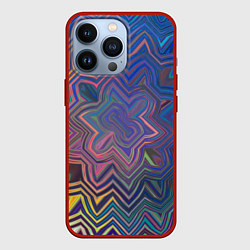 Чехол для iPhone 13 Pro Абстрактная мандала, цвет: 3D-красный