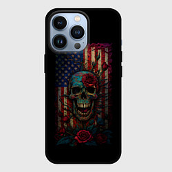 Чехол iPhone 13 Pro Skull - USA