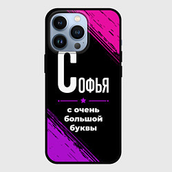 Чехол для iPhone 13 Pro Софья: с очень большой буквы, цвет: 3D-черный