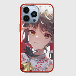 Чехол для iPhone 13 Pro Touhou Project Рейму улыбка, цвет: 3D-красный