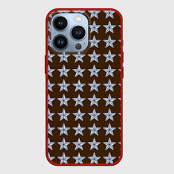 Чехол для iPhone 13 Pro Звезды героям и защитникам, цвет: 3D-красный