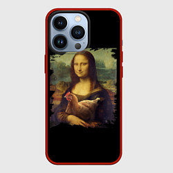 Чехол для iPhone 13 Pro Mona Chicken Liza, цвет: 3D-красный