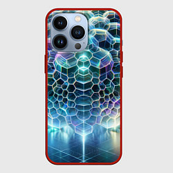Чехол для iPhone 13 Pro Пузыри, цвет: 3D-красный