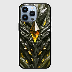 Чехол iPhone 13 Pro Камень и золотой кристалл