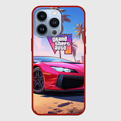 Чехол iPhone 13 Pro GTA 6 logo auto style
