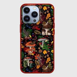 Чехол iPhone 13 Pro Фон с лесными грибами