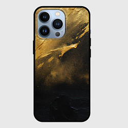 Чехол для iPhone 13 Pro Золотое напыление на черном, цвет: 3D-черный